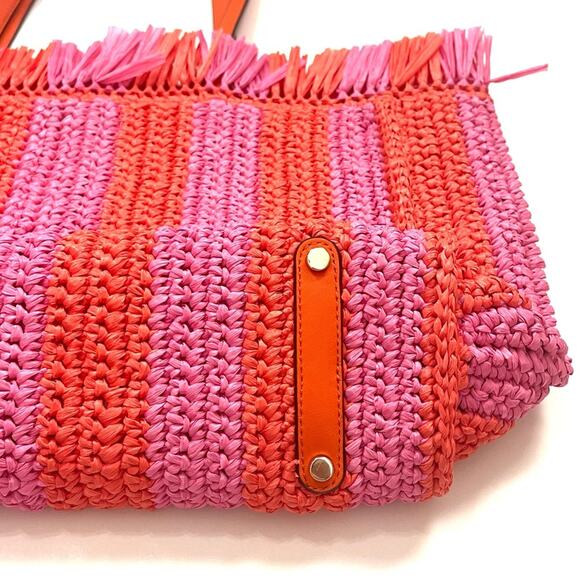 Kate Spade Sam Stripe Straw Tote - Picture 7 of 14